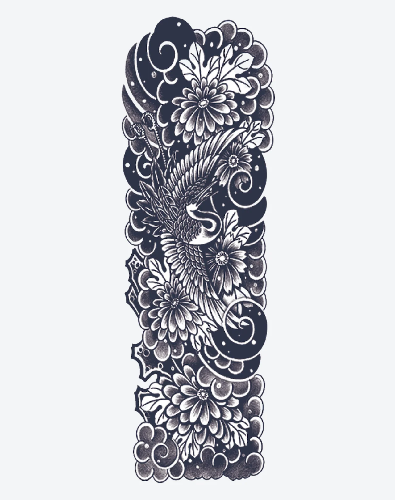 Crane & Clouds Sleeve - Image 2