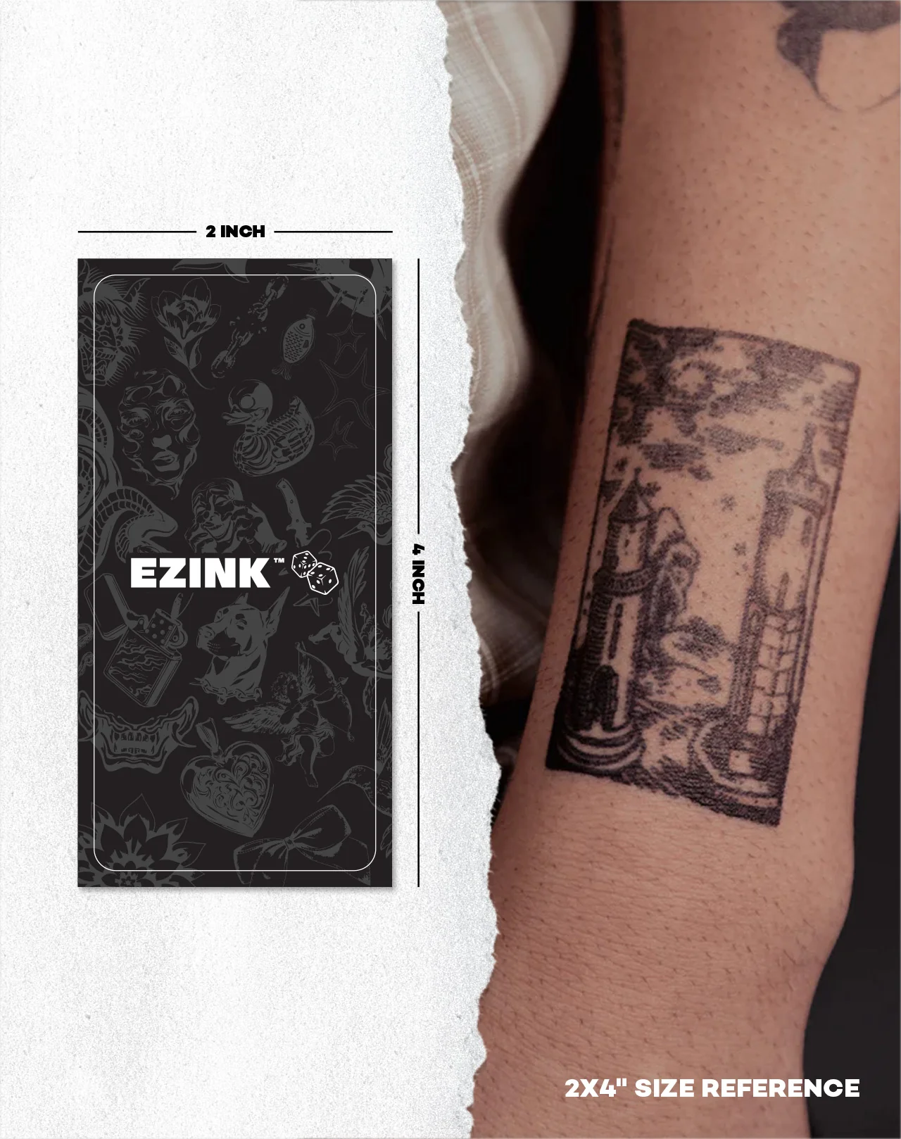 Custom Small Tattoo (2×4”)